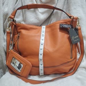 B. MAKOWSKY *NWT* ORANGE LEATHER HOBO